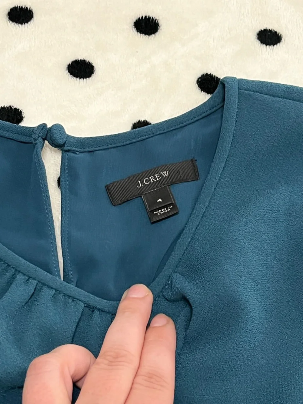 J. Crew Teal Cap Sleeve Dress Size 4_4